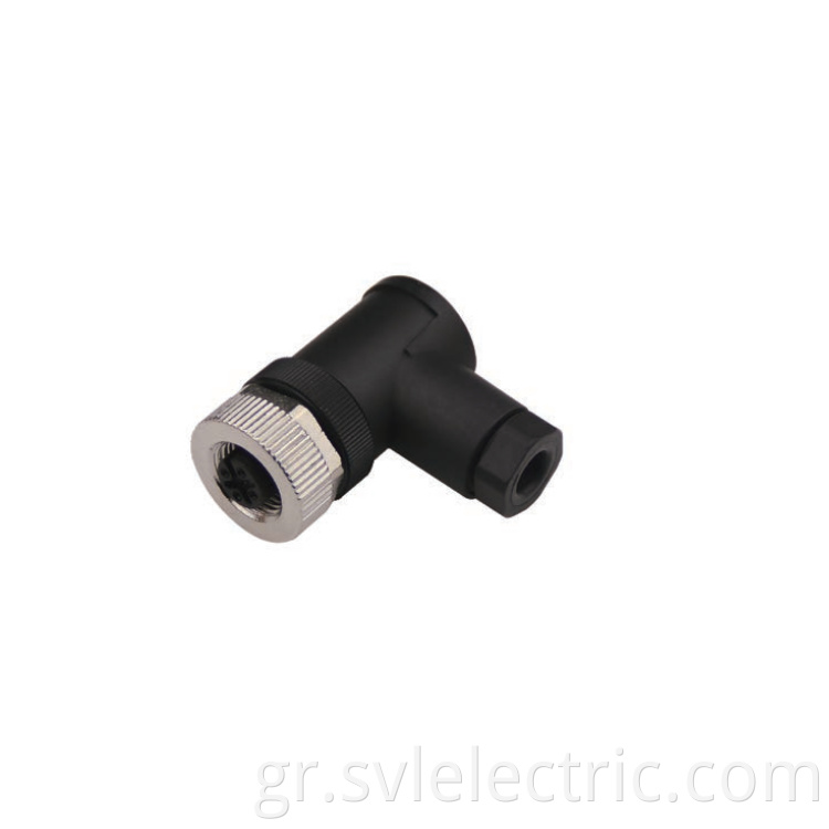 M12 female angle connector
